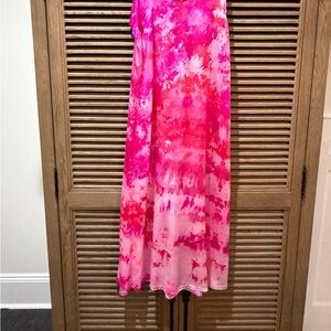 Vibrant Pink Tie-Dye Dress